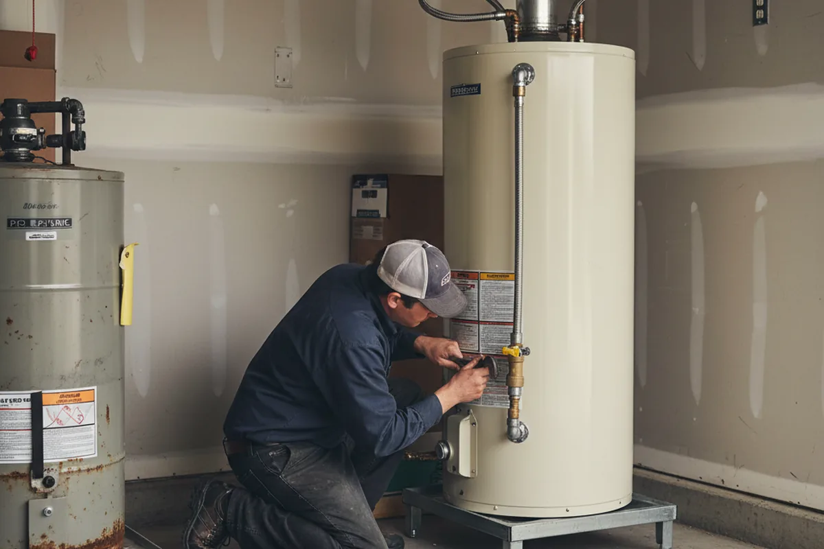 Water heater and shutoff valve replacement in Chester Heights